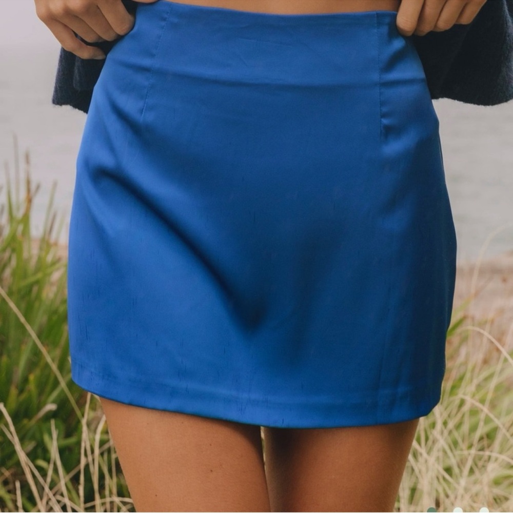 Daily drills mini skirt in cobalt blue